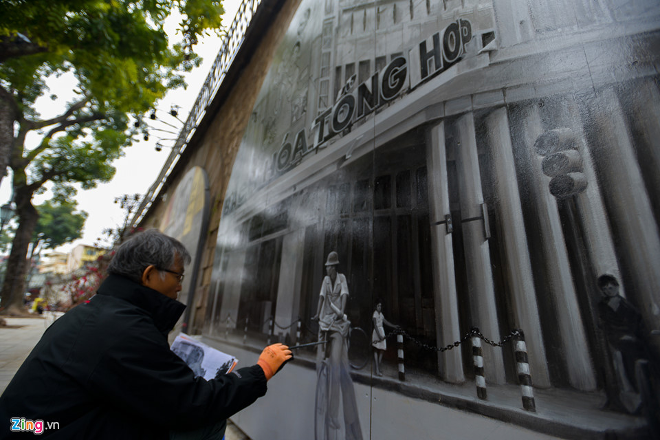 Phố bích họa xuất hiện giữa lòng Hà Nội